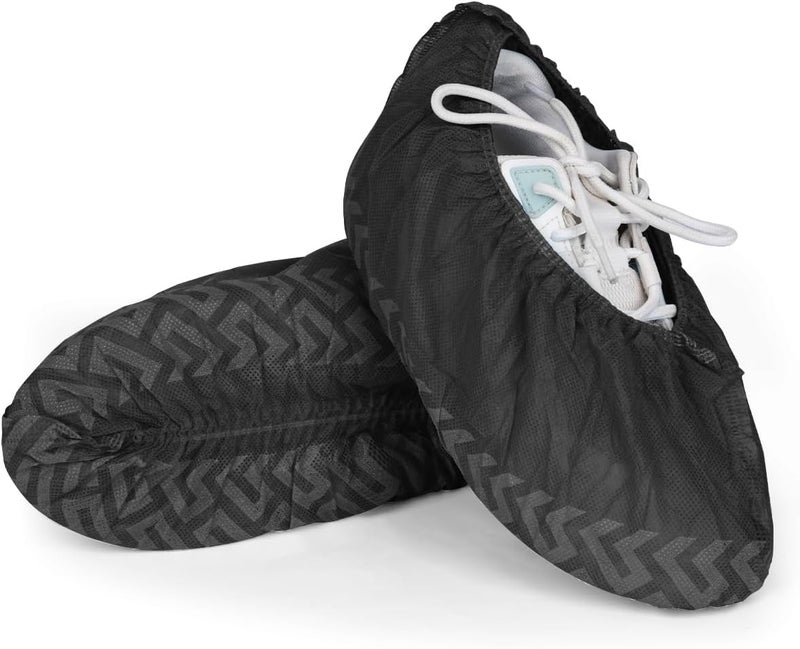 Buself 200 Count Shoe Covers Disposable Non-Slip, Premium Cloth Boot Covers, Slip-resistant, Durable, Breathable, Non-toxic, Recyclable - Image 1